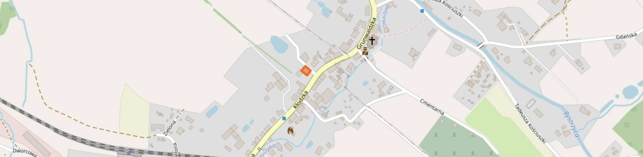 Mapa dojazdu do biura przy ul. Kłodzkiej 8 w Głuszycy